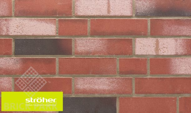 Клинкерная плитка Stroeher Kontur 494 rot-bunt с затиркой шва