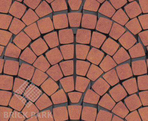 Тротуарная плитка Каменный век Классико Ориджинал Color Mix Вишнево-оранжевый 110(57)×86×60