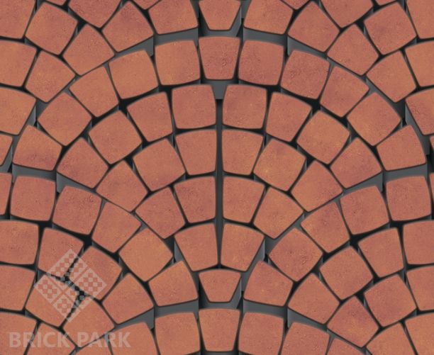 Тротуарная плитка Каменный век Классико Ориджинал Color Mix Вишнево-оранжевый 110(57)×86×60