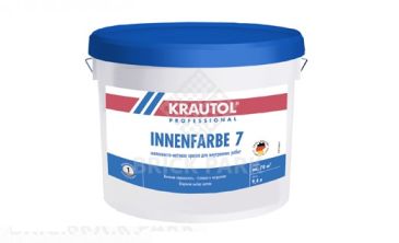 Краска водно-дисперсионная для внутренних работ Krautol Innenfarbe 7 / Инненфарбе 7 База 3 10 л