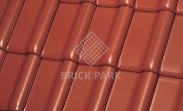 Керамическая черепица Roben MONZAplus Kastanienbraun, glanz-engobe (Каштановый, глянцевый ангоб) 