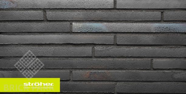 Клинкерная плитка Stroeher Riegel 50 456 schwarz-blau угловая 