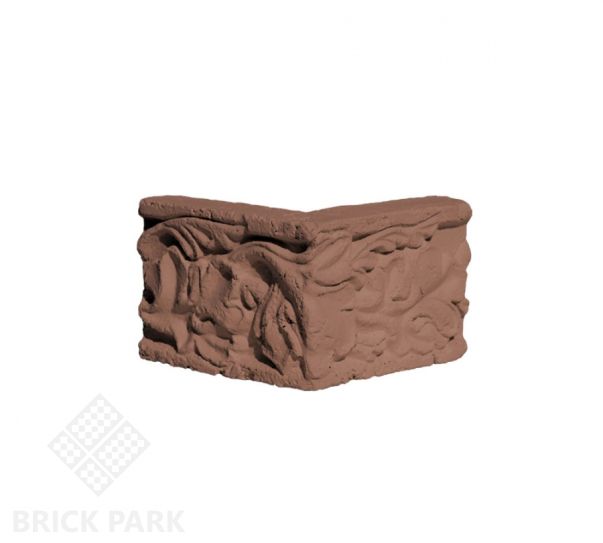 Фасадный карниз Идеальный камень "Барокко" угловой коричневый