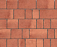 Тротуарная плитка Каменный век Старый город Color Mix Вишнево-оранжевый 260×160×60