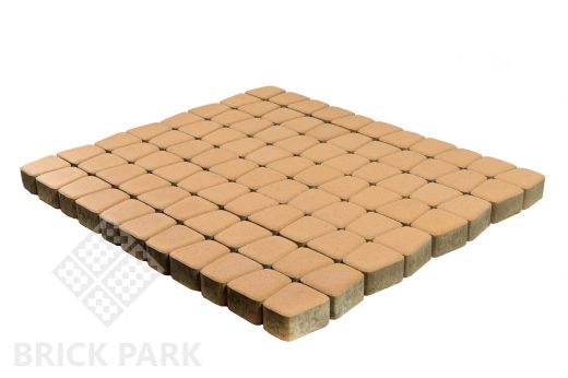 Бетонная брусчатка БРАЕР Классико круговая медовый