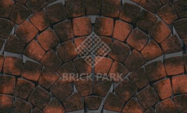Тротуарная плитка Каменный век Классико Ориджинал Color Mix Черно-красный 110(57)×86×60