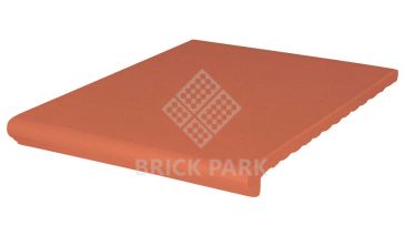 Клинкерная ступень венецианская гладкая KING KLINKER Рубиновый красный (01), 330x245x14 мм
