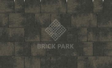 Тротуарная плитка Каменный век Старый город Color Mix Коричнево-черный 160×160×60
