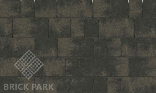 Тротуарная плитка Каменный век Старый город Color Mix Коричнево-черный 160×160×60