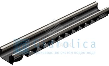 Лоток водоотводный Gidrolica Standart Plus ЛВ-10.14,5.08 - пластиковый (усиленный)