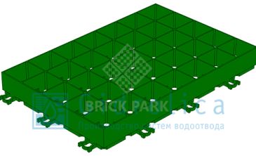 Газонная Решетка Gidrolica Eco Super РГ-60.40.6,4 - пластиковая зеленая