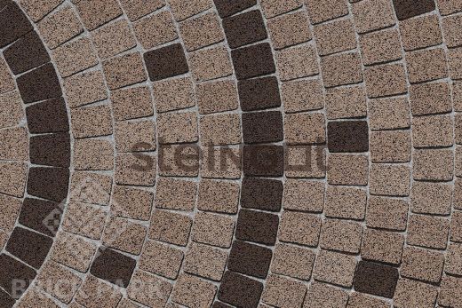 Тротуарная плитка Классика Арко Кофейный гранит (Bruno) 60 мм