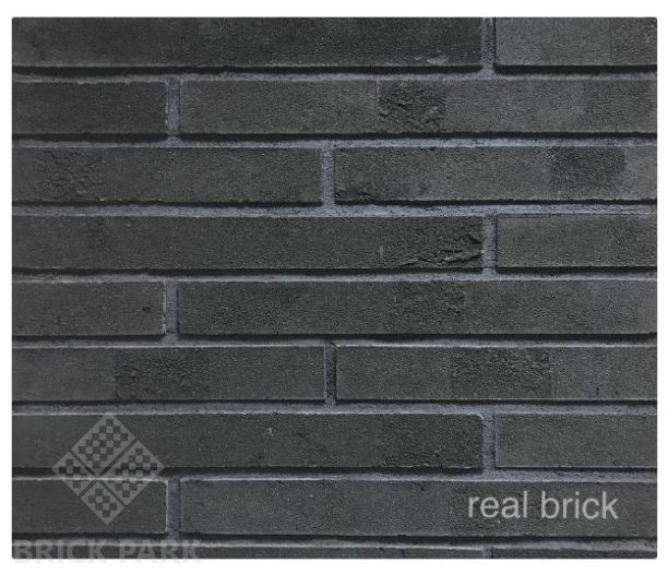 Кирпич ручной формовки Real Brick КР/0,5ПФ Ригель угловой RB 13 графитовый