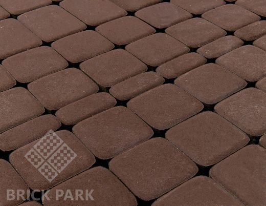Бетонная брусчатка БРАЕР Классико коричневый 115x115x60