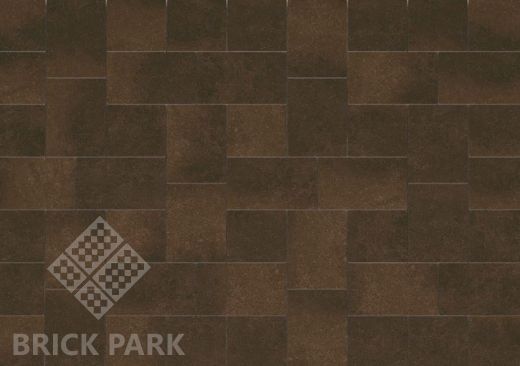 Тротуарная плитка Каменный век Бельпассо Премио Color Mix Коричнево-черный 450×225×60