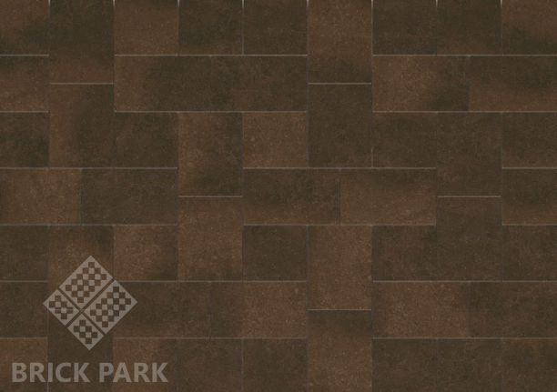 Тротуарная плитка Каменный век Бельпассо Премио Color Mix Коричнево-черный 450×225×60