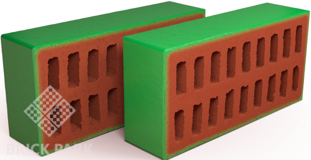 Кирпич глазурованный салатовый NF