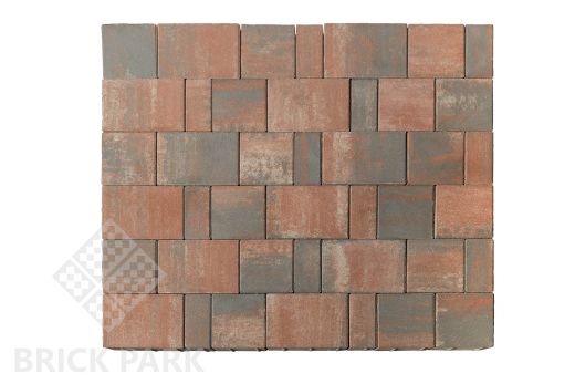 Бетонная брусчатка БРАЕР Старый город Ландхаус Color Mix Тип 4 / Койот 80x160x60