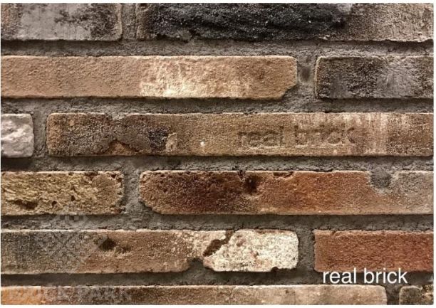 Кирпич ручной формовки Real Brick КР/0,5 ПФ Ригель 2 рядовой antic RB 05 глина античная коричневая