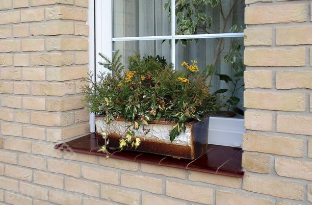 Клинкерный подоконник King Klinker Brown-glazed (02) 245x120x15 мм