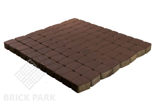Бетонная брусчатка БРАЕР Классико круговая коричневый