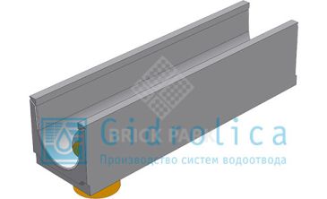 BGU Универсальный лоток DN200, №. 0, с вертикальным водосливом, без уклона