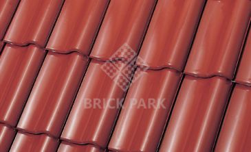 Керамическая черепица Roben BORNHOLM Kastanienbraun, glanz-engobe (Каштановый, глянцевый ангоб)