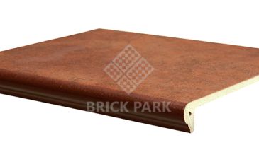 Клинкерная ступень флорентийская Interbau Nature Art 360x320x9,5 Cognac Braun 114
