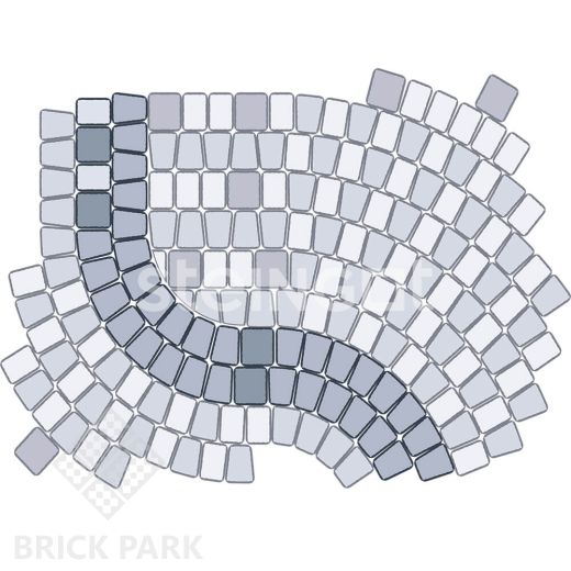 Тротуарная плитка Классика Арко Кофейный гранит (Bruno) 60 мм