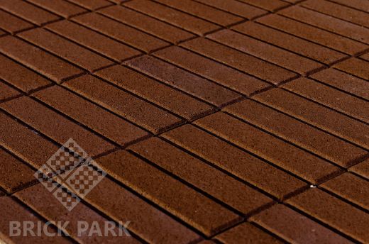 Бетонная брусчатка БРАЕР Прямоугольник Коричневый 200x50x60