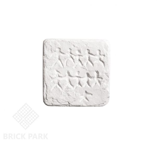 Декоративная вставка Идеальный камень "Наскальная живопись" №7 белый