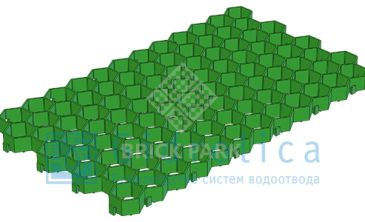 Решетка газонная Gidrolica Eco Standart РГ-70.40.3,2 - пластиковая зеленая