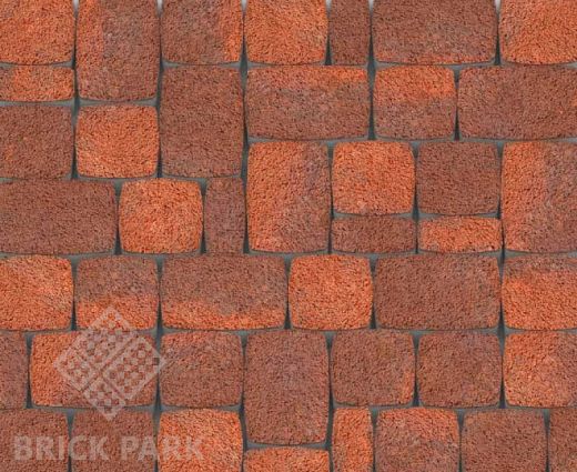Тротуарная плитка Каменный век Классико Stone Base Вишнево-оранжевый 115×115×60