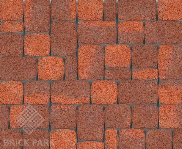 Тротуарная плитка Каменный век Классико Stone Base Вишнево-оранжевый 115×115×60