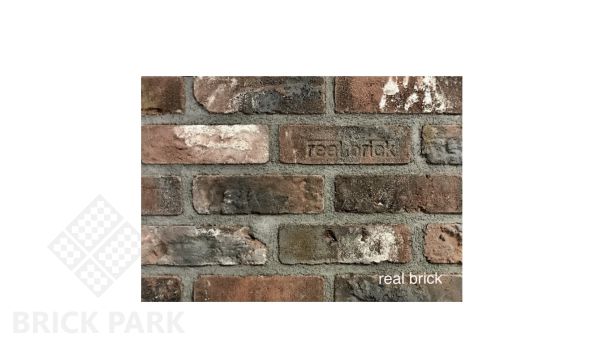 Плитка ручной работы угловая Real Brick Коллекция 4 Античная глина RB 4-04 Бордовый 