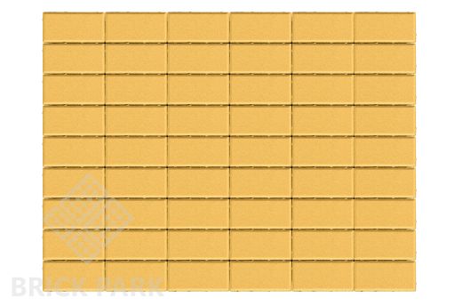 Бетонная брусчатка БРАЕР Прямоугольник Желтый 200x100x40