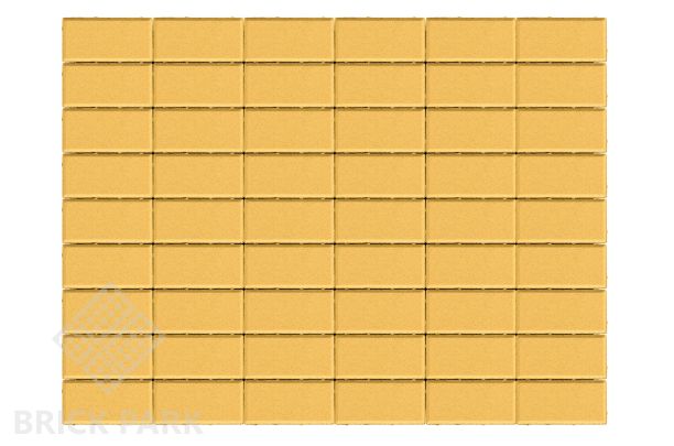 Бетонная брусчатка БРАЕР Прямоугольник Желтый 200x100x40