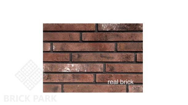 Плитка ручной работы угловая 20мм Real Brick Коллекция 1 RB 1-04 Бордовый