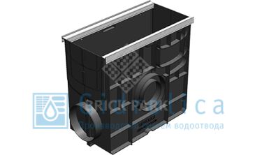 Пескоуловитель Gidrolica Standart Plus ПУ-20.24,6.46 - пластиковый универсальный для лотков пластиковых DN150 и DN200 (усиленный)