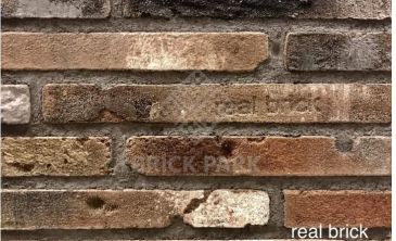 Кирпич ручной формовки Real Brick КР/0,5 ПФ Ригель угловой antic RB 05 глина античная коричневая