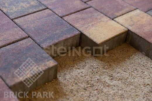 Тротуарная плитка Новый город Агатовый камень (Blend) 40 мм