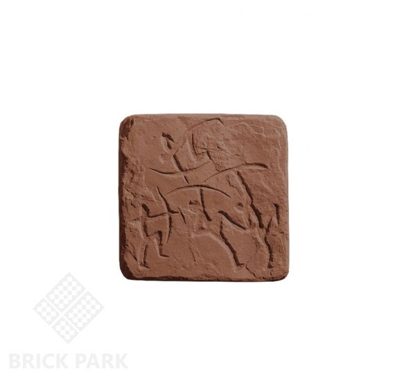 Декоративная вставка Идеальный камень "Наскальная живопись" №9 коричневый