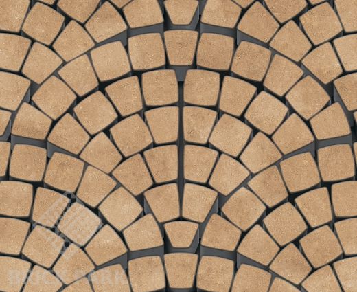 Тротуарная плитка Каменный век Классико Ориджинал Color Mix Оранжево-белый 110(57)×86×60