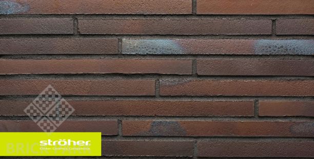 Клинкерная плитка Stroeher Riegel 455 braun-blau с затиркой шва