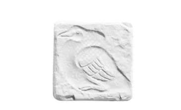 Декоративная вставка Идеальный камень "Птицы" №2 белый