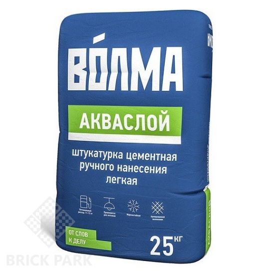 Штукатурка цементная Волма Акваслой серая 25 кг