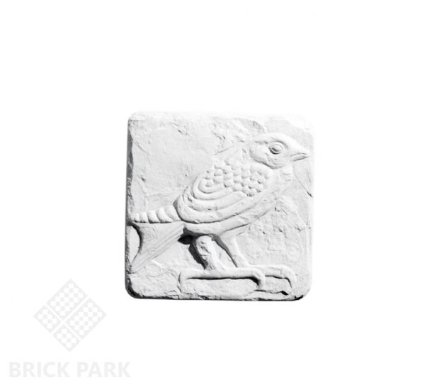 Декоративная вставка Идеальный камень "Птицы" №1 белый