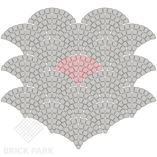 Тротуарная плитка Каменный век Классико Ориджинал Color Mix Коричнево-черный 115×115×60