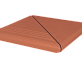 Клинкерная ступень угловая античная рифленая KING KLINKER Рубиновый красный (01), 330x330x16 мм