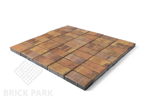 Бетонная брусчатка БРАЕР Прямоугольник Color Mix 17 Прайд 200x100x60